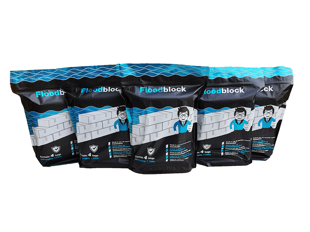 flood block ถุงทรายนาโนปกันน้ำท่วม 
