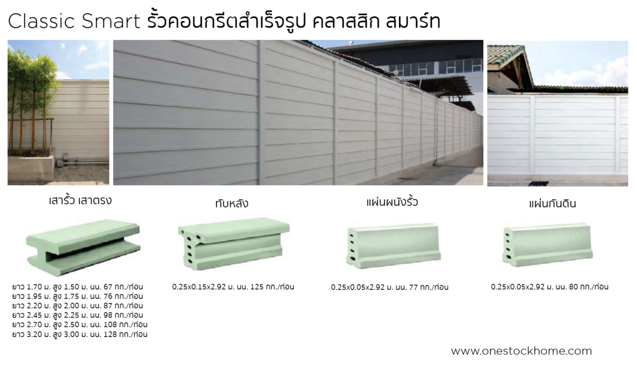 รั้วสำเร็จรูป,คลาสสิคสมาร์ท,classic,smart,รั้วสำเร็จรูป