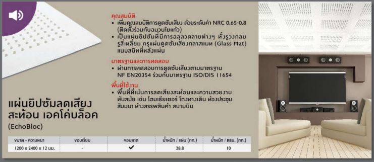 ยิปซั่มบอร์ด ราคาถูก เอสซีจี เอ็คโค่บล็อก echobloc