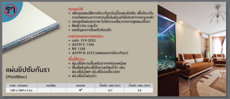 โมลด์บล็อก ยิปซั่มบอร์ด ราคาถูก เอสซีจี moldbloc