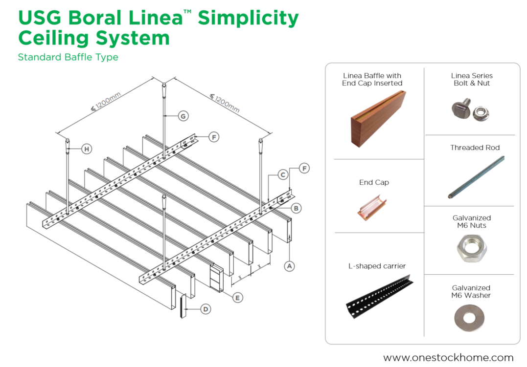 usg,simplicity,ยูเอสจี,ฝ้าอลูมีเนียม,ฝ้าอลูมิเนียม,ราคาถูก,อลูมิเนียมเส้น,งานฝ้า