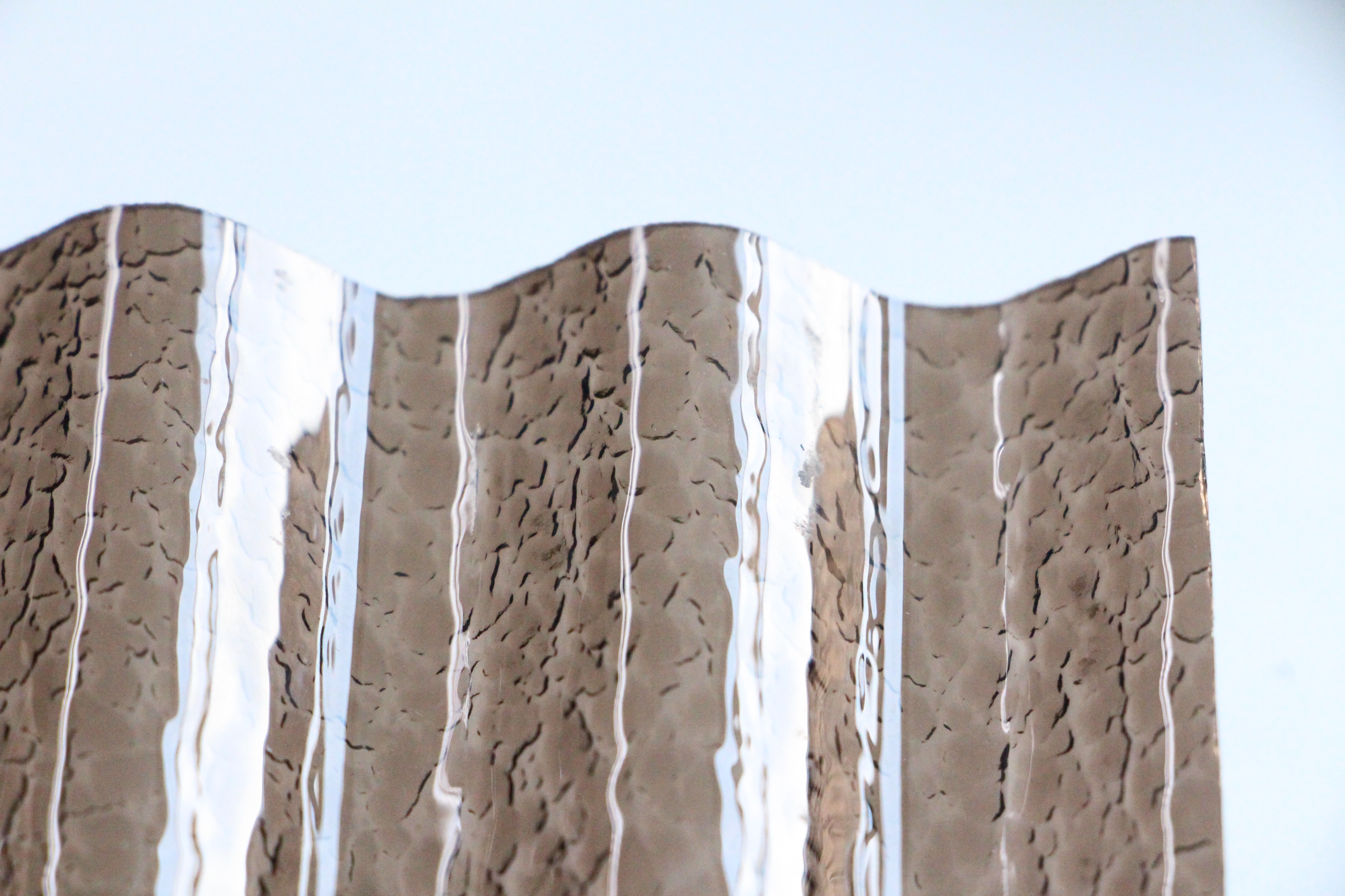 แผ่นโพลีคาร์บอเนต,ลอนเล็ก,ผิวส้ม,ผิวเปลือกส้ม,ราคาถูก,สีชา,bronze