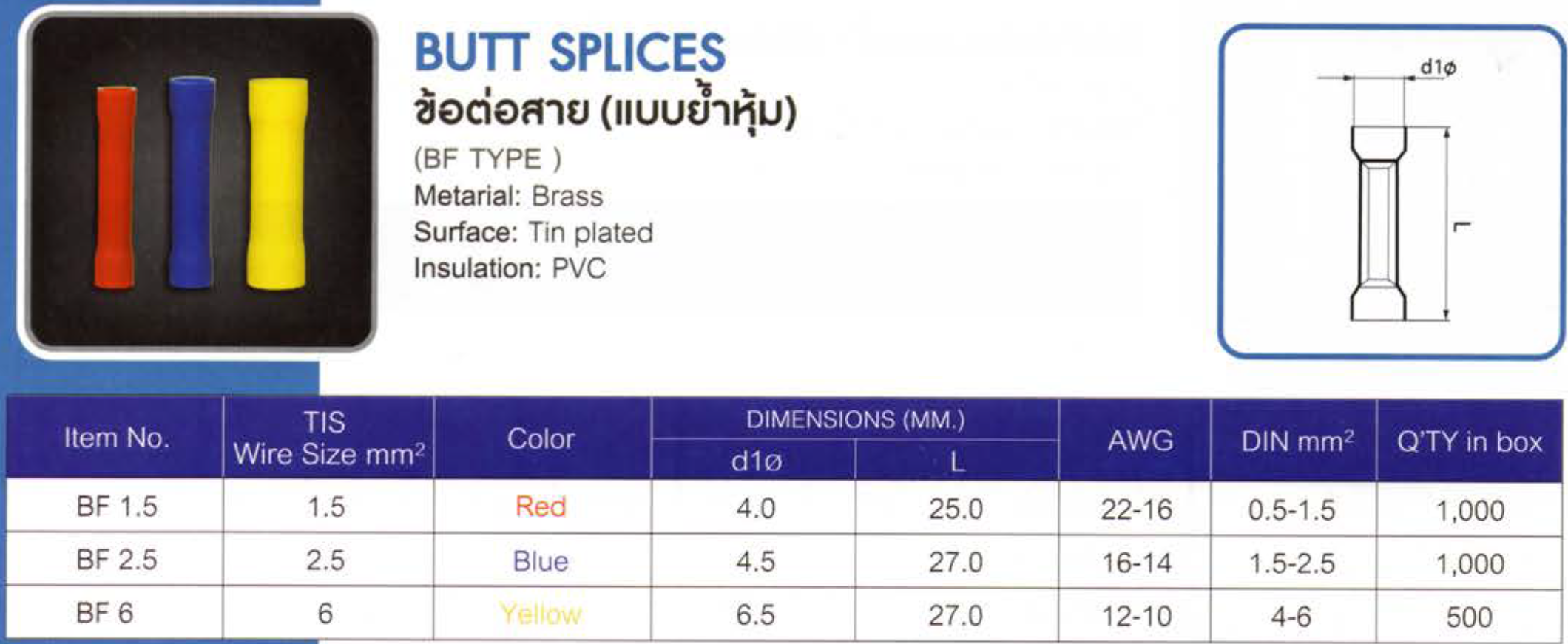 ข้อต่อสายแบบย้ำหุ้ม.ข้อต่อ,ราคาถูก