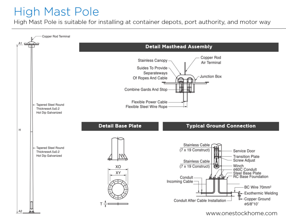 high,mast,pole,best,price,high mast pole