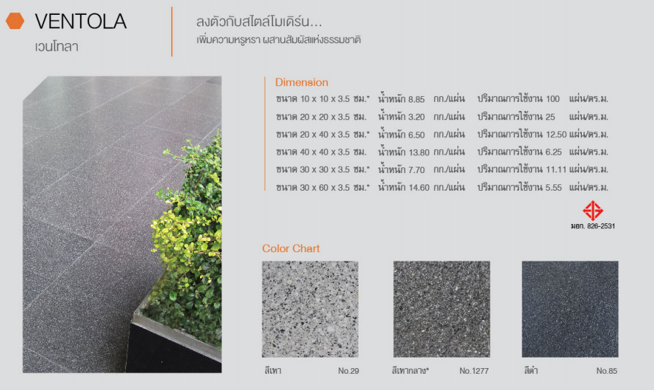 ventola,เวนโทล่า,เวนโทร่า,ราคาถูก,ปูพื้น,