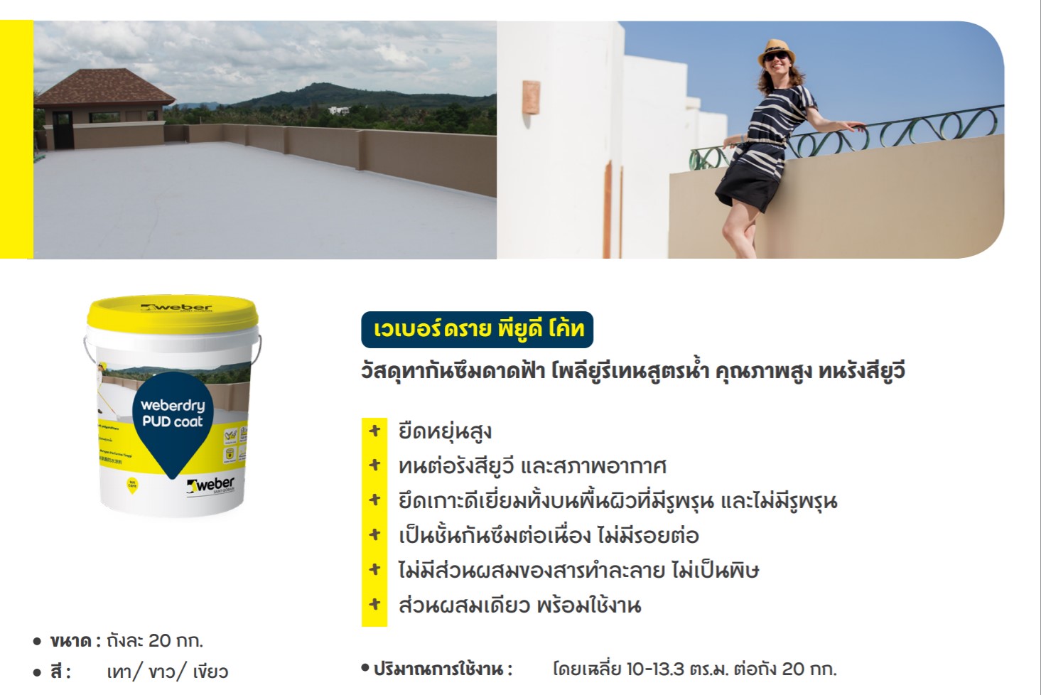 เวเบอร์ ดราย พียูดี โค้ท Weber Dry PUD Coat 