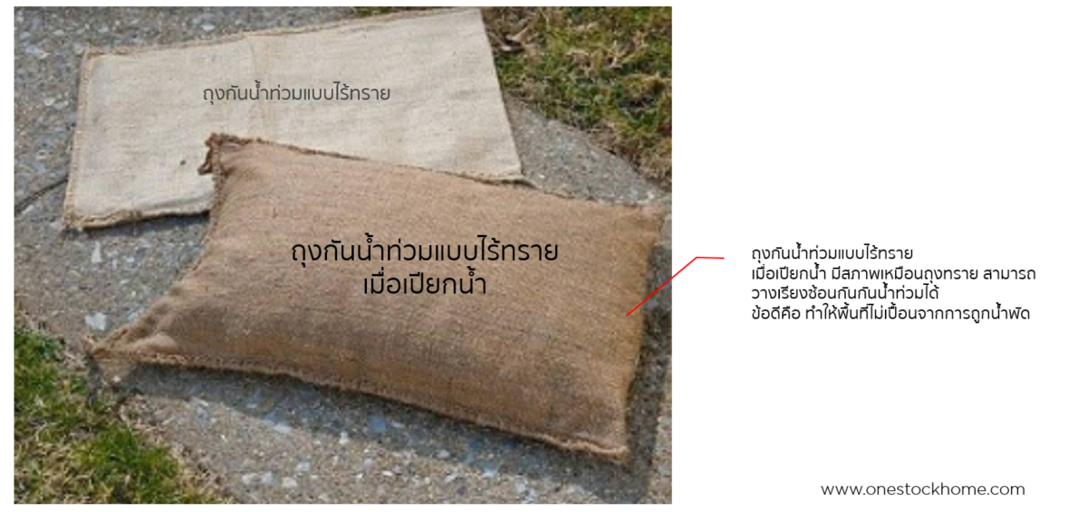 ถุงกันน้ำท่วม,ถุงกันน้ำท่วม,กระสอบทรายกันน้ำท่วม,ไร้ทราย