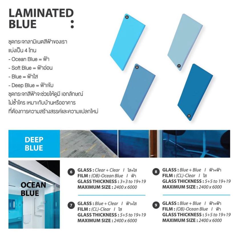laminated blue