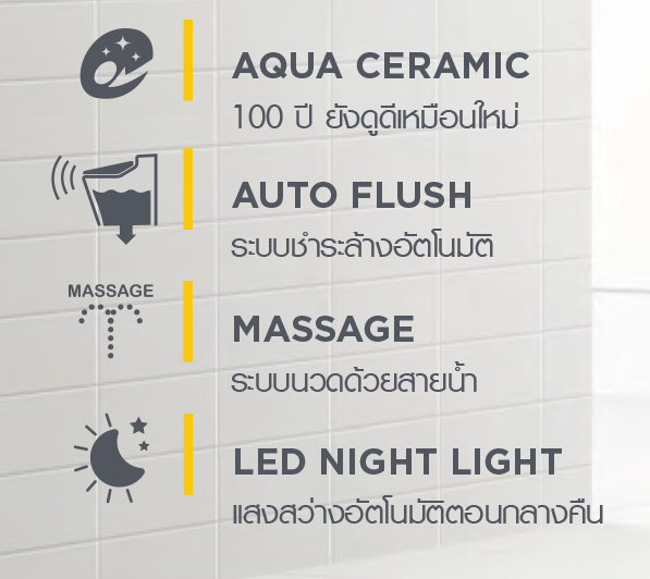 สุขภัณฑ์อัตโนมัติ ฝาปิดเอง อเมริกันสแตนดาร์ด American Standard