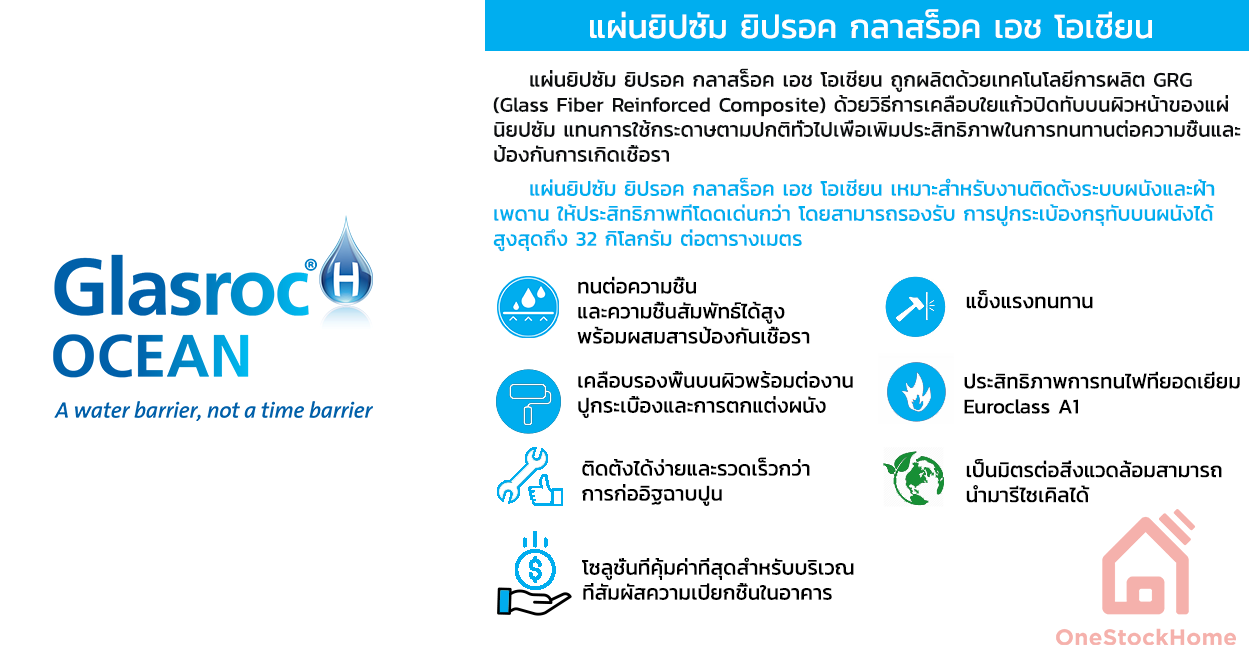 ระบบผนังสำหรับพื้นที่เปียก ห้องน้ำ ห้องครัว กันชื้น กันรา ราขึ้น
