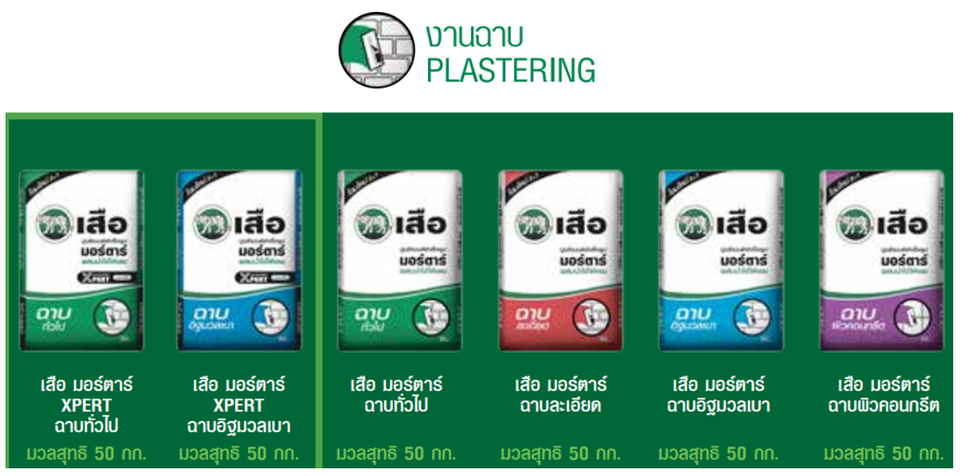 ปูนเสือมอร์ตาร์ งานฉาบ