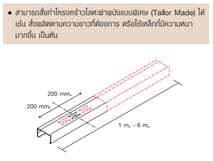 ทำโครงคร่าวเหล็กโลหะฝาผนังแบบพิเศษ 