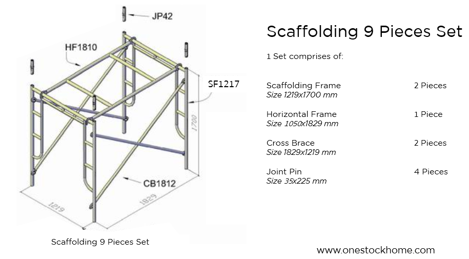 scaffolding,set 9 pieces,special,price,best,price