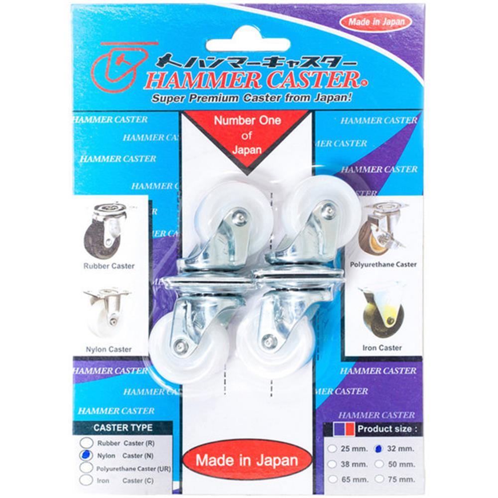 ลูกล้อไนลอน HAMMER CASTER 420G-N32 มม. แป้นหมุน (81012)-1