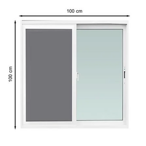 หน้าต่างบานเลื่อน อะลูมิเนียม S-S AZLE 100x100 ซม. สีขาว (1182994)-1