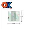 หน้าต่าง OK 120*110 ซม. พร้อมมุ้งลวด และ เหล็กดัด สีขาว