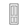 ประตู ไฟเบอร์กลาส UNIX FG04C 90x200 รองพื้นขาว 8852401130167