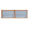 หน้าต่างเกล็ดซ้อน ไม้แดงมาเลย์ 2 ช่อง ทำสี N888 40x80CM (1148473)