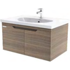 American Standard NEO MODERN 80V wall-mounted under-sink cabinet, COMBI BROWN color, CLBF80V-CBAF.