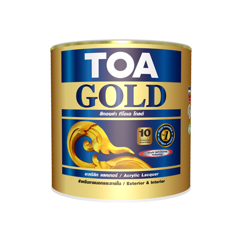 TOA โกลด์ สีทองคำ อะคริลิคแลคเกอร์ GL444 สีทองยุโรป 1/2 ไปท์-1
