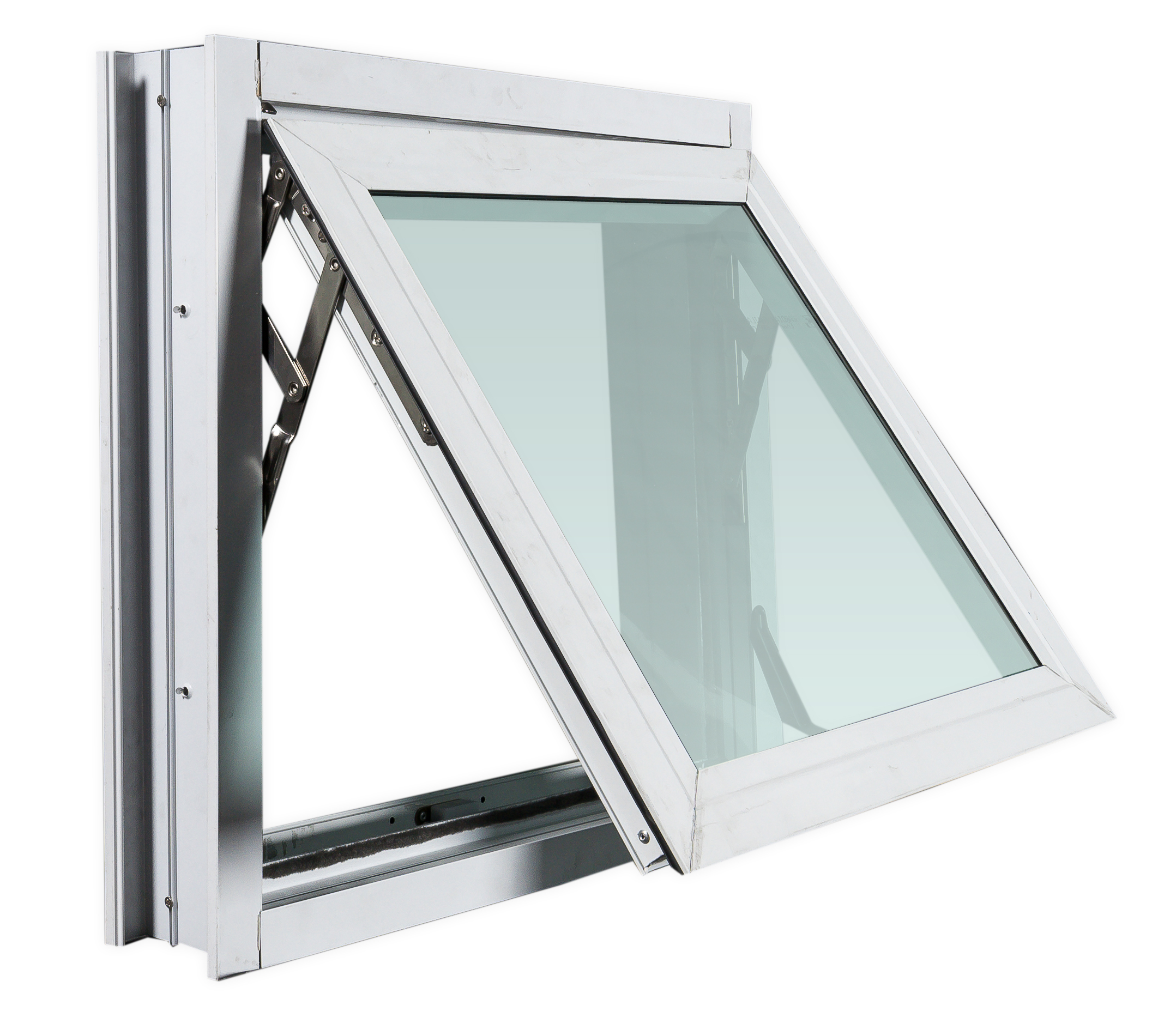 หน้าต่างบานเปิดกระทุ้ง อะลูมิเนียม มุ้ง WINDOW ASIA F10 80X50 ซม. สีขาว (1164241)-1