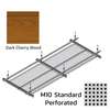 Hook On Galvanized Steel Ceiling R-H200 Metalworks Dark Cherry Wood 1350x450 mm M10 Standard Perforated
