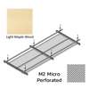 Hook On Aluminum Ceiling R-H200 Metalworks Light Maple Wood 1200x600 mm M2 Micro Perforated
