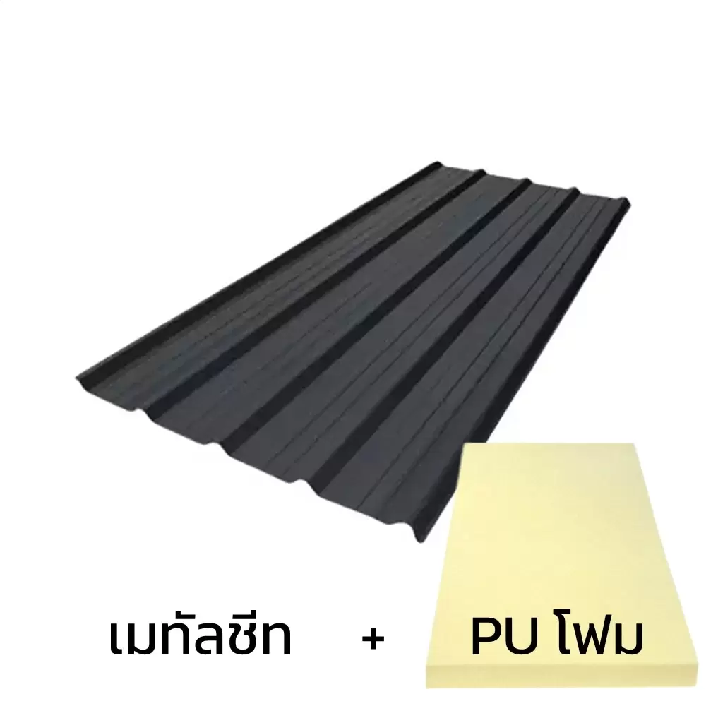 Metal Sheet Colorbond 760 Night Sky AZ150 0.50 mm + Thermal Insulation PU 1 inch (35-40K)-1