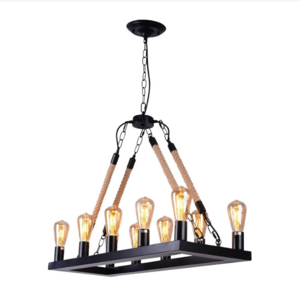MAXLIGHT Ceiling lamp FD-7365/10 E27 10 bulbs 40W Black-1