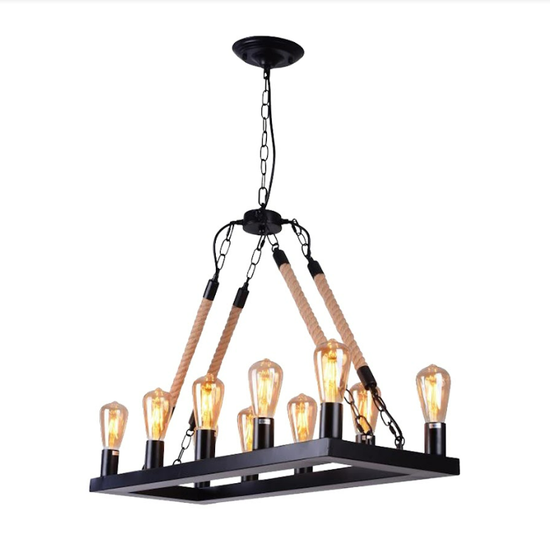 MAXLIGHT Ceiling lamp FD-7365/10 E27 10 bulbs 40W Black-1