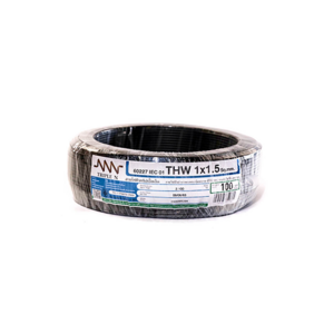 สายไฟ THW (IEC01) 1x1.5 ยาว 100 เมตร สีดำ ทริปเปิ้ลเอ็น-1