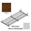 Hook On Aluminum Ceiling R-H200 Metalworks Walnut 1200x400 mm M3 Extra Micro Perforated