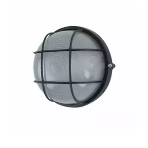 โคมไฟติดผนังภายนอก 1 หลอด กลมเล็ก รุ่น 4006 สีดำ FINEXT-1