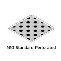 ฝ้าเหล็กกัลวาไนซ์ คลิป-อิน Metalworks Q-Clip F White แผ่นเจาะรู M10 Standard Perforated