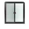 Window Asia Window with Net S-S Black 100x110 cm