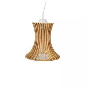 โคมไฟระย้า 1 หลอด ไม้ รุ่น WO-0037 สีดำ DECOS-1