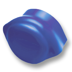 Shiny Pearl Blue Round Hip End Ridge SCG Roman Tile Hybrid-