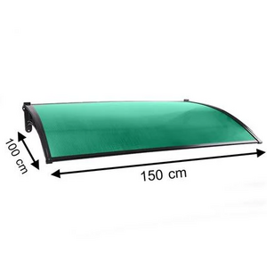กันสาดโพลีคาร์บอเนต ผิวใส สีเขียว SUNSHIELD 100x150CM (1015475)