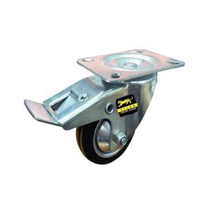 ลูกล้อยาง BLACK TIGER แป้นหมุน มีเบรก 4 นิ้ว สีดำ (1217884)-1