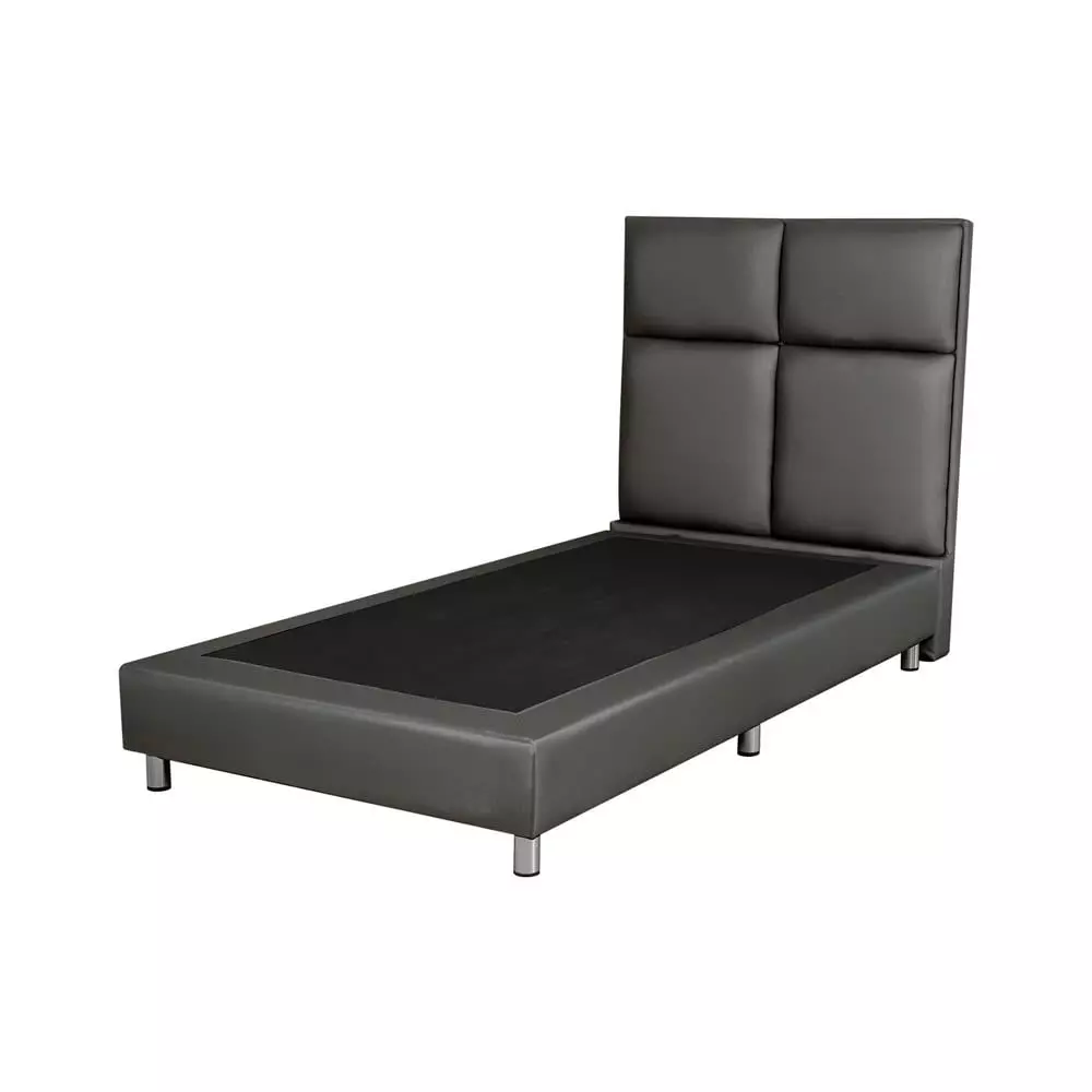 ฐาน+หัวเตียง SQUARE 3.5FT.D-GRAY HLS (1164150)-1