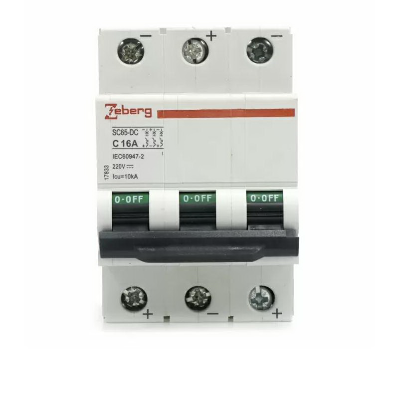 เซอร์กิตเบรกเกอร์ยุโรป 3P 16A รุ่น DC12V-1
