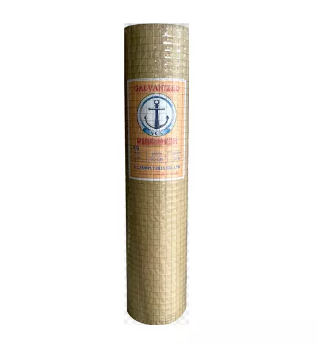 Electro-Galvanized Square Welded Mesh (Chicken Wire) 3/4 in opening No.22.5 (0.65 mm) 0.914x30 m-1