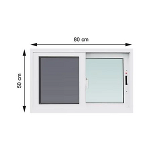 หน้าต่างบานเลื่อน อะลูมิเนียม S-S มุ้ง WINDOW ASIA F10 80X50 ซม. สีขาว (1164203)-1