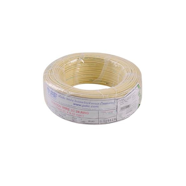 สายโทรศัพท์ รุ่น 4Cx0.5 ขนาด 0.5 มม. สีเหลือง-1
