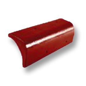 ครอบข้างปิดชาย กระเบื้อง CT ตราเพชร Gran Onda แดงชบา 212EK001101-