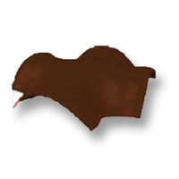 Diamond Roman Tile Sooksant Brown 4-Way 4-Gable Roof