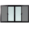 Window Asia Window with Net F-S-S-F Black 180x110 cm