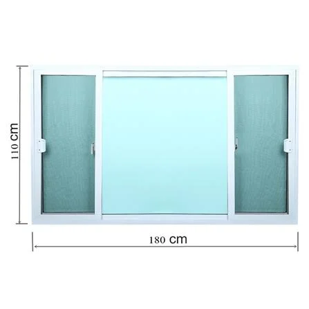 หน้าต่างบานเลื่อน อะลูมิเนียม S-F-S มุ้ง WINDOW ASIA F10 180X110 ซม. สีขาว (1164118)-1