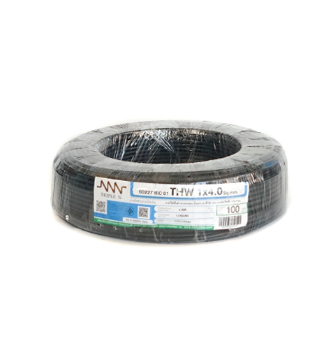 NNN Electric Wire IEC01 THW 1x4 100M Black-1