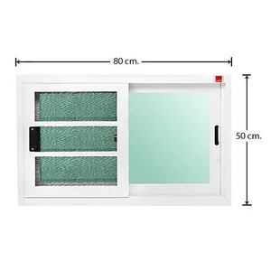 หน้าต่างบานเลื่อน อะลูมิเนียม S-S มุ้ง LYNN X-SERIES 80X50 ซม. สีขาว (1033313)-1